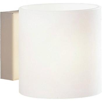 Aplique de pared moderno Lindby Nanda, redondo, de vidrio blanco, para salón y comedor, 1 lámpara G9