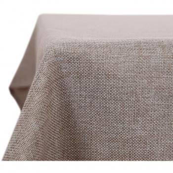 Deconovo Mantel Mesa Cuadrado Efcto Lino para Comedor 150 x 150 cm Color Lino