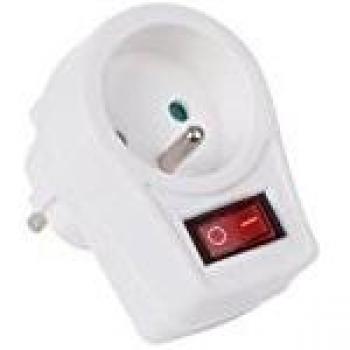 Enchufe con interruptor de encendido/apagado - 1 toma