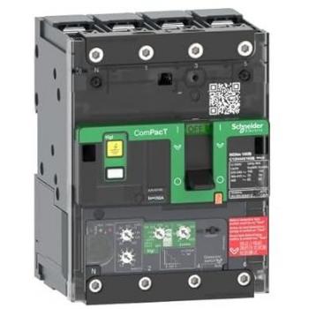 Interruptor automático de baja tensión Schneider Electric ComPacT NSX, 4 polos, 50A, capacidad de cortocircuito 16kA AC, montaje fijo