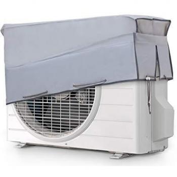 Smart-T-Haus Funda Protectora para Aire Acondicionado Exterior Impermeable Doble Tejido y Protección UV, Gris, 90 x 55 x 30 cms