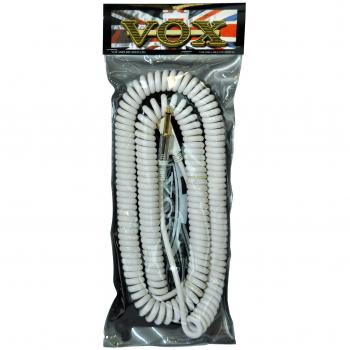 Vox VCC Vintage 9m Coiled Instrument Cable with Mesh Bag - White