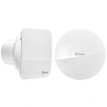 Xpelair 100mm Simply Silent Contour C4TSR Square & Round Pack 2 Speed Axial Extractor Fan with Over-run Timer