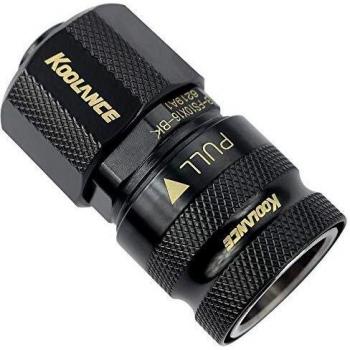 Acoplamiento Rápido No-Derrame Koolance QD3 Hembra Compresión 10mm x 16mm (3/8in x 5/8in) Negro