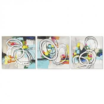 Cuadro DKD Home Decor 60 x 2,8 x 60 cm Abstracto Moderno (3 Piezas)