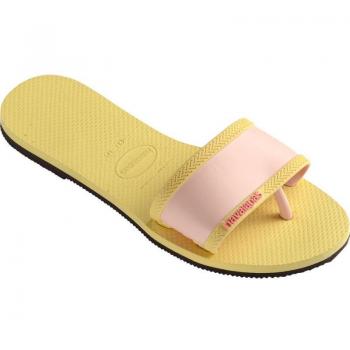 Chanclas Havaianas modelo 4147238.7598 para mujer color amarillo