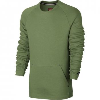 Nike M Nsw Tch Flc Crw Ls Camiseta de Manga Larga, Hombre, Verde