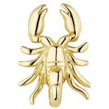 Piercing Escorpión en Plata y Baño de Oro 18k