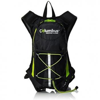 COLUMBUS Lake 4 Mochila de hidratación, Unisex Adulto, Negro/Verde Fluorescente, Talla Única