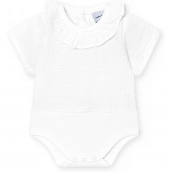 Pack de 2 bodys de bebé cuello volante bambula manga corta Babidu