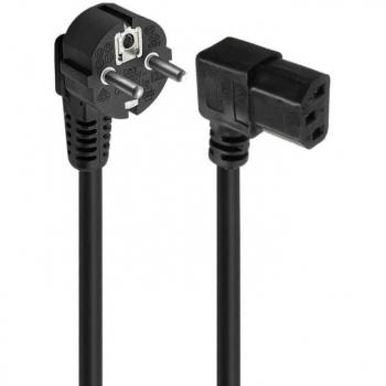 Cable de alimentación enchufe Schuko a VDE 90° M/F 1,8 m
