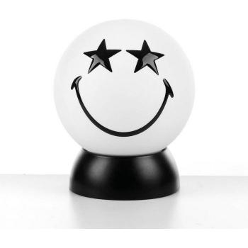 Lámpara de mesa infantil SMILEY Plástico Blanco con diseño Star Eyes Globe