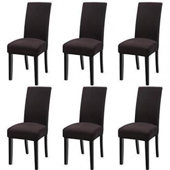 Fuloon Fundas Sillas Comedor, Fundas Protectoras para Sillas Elasticas,Funda Asiento Silla Desmontables Lavables para Comedor Hotel Banquete de Boda Decoración