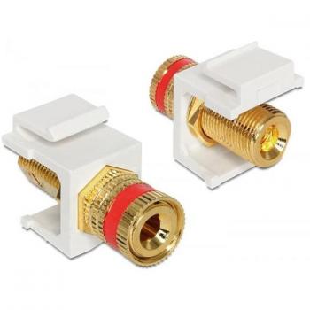 Módulo Keystone Delock 86304 - Pinza de Polo a Casquillo Roscado Rojo