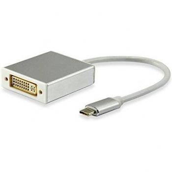 Equip 133453 Adaptador de Cable USB Type C DVI Blanco - Adaptador para Cable