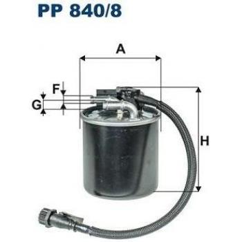 Filtro de combustible FILTRON PP 840/8 - Tipo: Filtro de combustible, Marca: FILTRON, Modelo: PP 840/8, Alta eficiencia en la filtración, Diseño optimizado para un flujo de combustible adecuado,