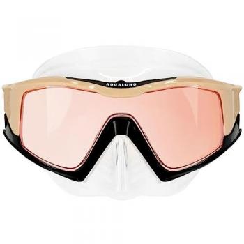 Máscara de Buceo Aqua Lung Sport Vita - Color Negro Arena, con diseño ergonómico, lente de vidrio templado, hebillas ajustables y sellado de silicona para mayor comodidad y ajuste