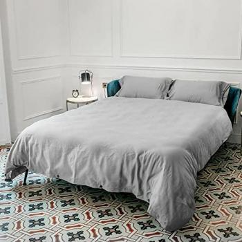 Funda Nórdica Naturals Tencel Gris 220 x 220 cm para cama de 135/140