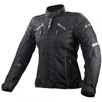 LS2 Chaqueta Serra EVO Lady - Chaqueta textil impermeable para mujer - Protección, Estilo, Comodidad - Color Negro (XL)