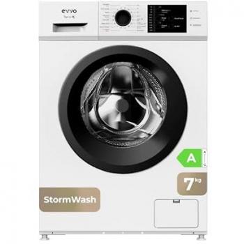 Lavadora Evvo Terra K7 7 Kg Carga Frontal, 1200 RPM, Clase A, Función Vapor Steam Wash, Lavado Rápido 15', Inicio Diferido, Fondo 44 cm