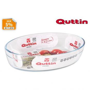 FUENTE DE VIDRIO OVAL 26X18CM/1,8L