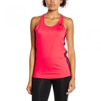 adidas Basic 3S Tank - Camiseta para mujer, color rojo / negro, talla 2XS
