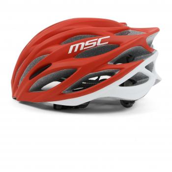 MSC Bikes MSC Inmold - Casco, Color Rojo/Blanco, Talla M/L