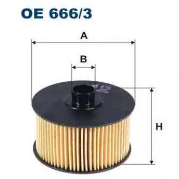 Filtron OE666/3 Bloque de Motor