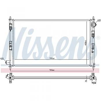 Radiador de refrigeración del motor NISSENS 606855