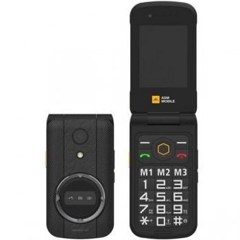 AGM M8 Flip Teléfono Básico para Personas Mayores Resistente al Agua y Golpes Negro