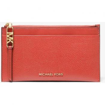 Tarjetero de mujer Michael Kors de piel con aplique de logotipo, dimensiones 19x11x1cm
