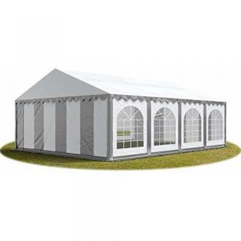 Carpa para fiestas 6x8 m PVC 750 ignífuga con base reforzada, blanca