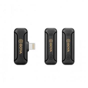 Boya BY-WM3T2-D 2.4GHz Dual-Channel Wireless Microphone System with Lightning Connector for iOS Devices