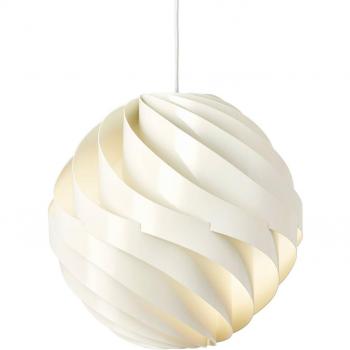 Lámpara colgante Turbo de Gubi, blanca alabastro brillante, Ø 36 cm