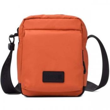 Bandolera de Hombre pequeña KCB Skid en color naranja con cremallera y diseño vegano
