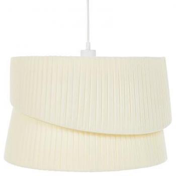 Lámpara colgante moderna Birim en tejido de poliéster color beige