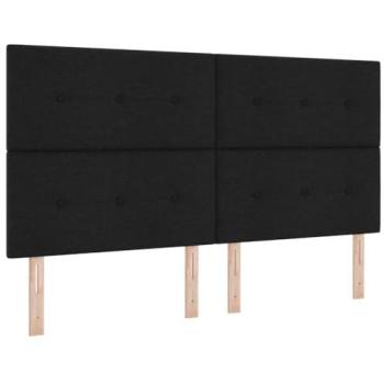 Cabecero LED Negro 180 cm con Tiras de Luz y Tela Tufted