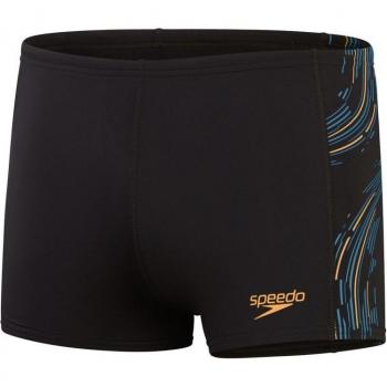 Bañador de hombre Speedo Tech Panel Aquashort negro azul naranja - 36