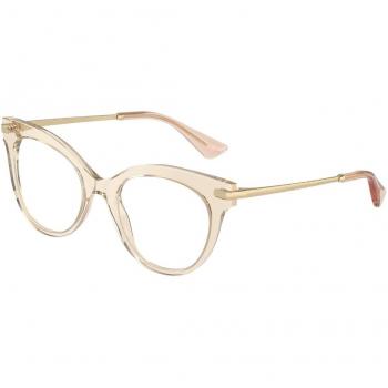 Dolce & Gabbana DG3392 3432 Women's Brown Eyeglasses Frame Size 52 - Blue Light Block Available