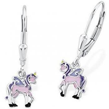 Pendientes de Plata 925 Rhodinizada con Diseño de Unicornio para Niñas - Princesa Lillifee