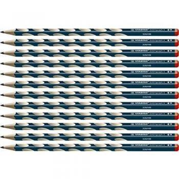 Stabilo Easy graph S - Lápiz de 3 cantos para diestros, color petróleo pack de 12