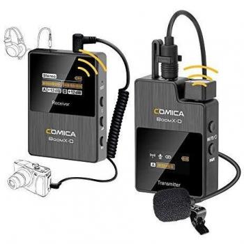 Comica BoomX D D1, Micrófono-Inalámbrico-Reflex-Solapa-DSLR, 2.4G Microfono Corbata Profesional para Móvil y Cámara Compatibla para Canon, Sony, Nikon, Fujifilm
