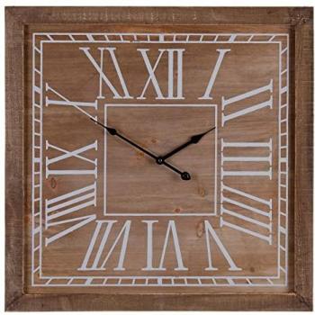 Reloj de Pared Natural Madera de Abeto Ø 60 cm, dimensiones 60 x 5 x 60 cm