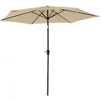 Sombrilla recta redonda HAPUNA 2,70m diámetro color beige