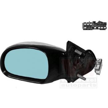 Espejo retrovisor VAN WEZEL 4049807 con carcasa negra, ajuste manual, cristal convexo y diseño específico para vehículo