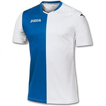 Joma 100157.207 - Camiseta de equipación de manga corta para hombre, color blanco / azul royal, talla XL