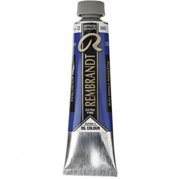 Talens Rembrandt - Excelentes colores de pintura al óleo - 40 ml - 583 Azul ftalo rojo