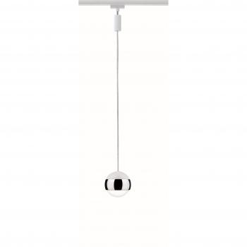 Lámpara de Péndulo LED URail Capsule II, 6W, 439 lm, 2700 K, Dimable, Blanco/Cromo