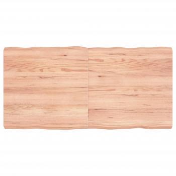 vidaXL Table Top Light Brown 120x60x(2-6)cm Treated Solid Wood Live Edge