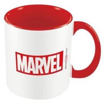 Taza de cerámica Marvel con logo de dos tonos interior blanco y rojo, tamaño único